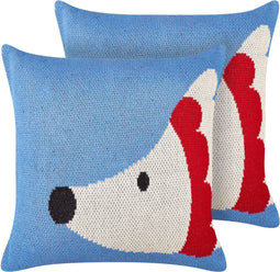 PASHOT - Sierkussen set van 2 - Blauw - Katoen