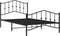 vidaXL - Bedframe - met - hoofd- - en - voeteneinde metaal - zwart - 100x200 - cm