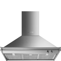 SMEG KD90HXE - Wandschouw afzuigkap - 4 snelheden 820 m3/u 70 dB(A) - RVS
