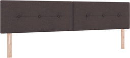 vidaXL - Hoofdbord - met - knopen - Donkerbruin - 200 - cm - Stof