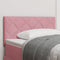 vidaXL - Hoofdbord - met - Diamantblok - Design - Roze - 100 - cm - Velours