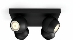 Philips Hue Buckram - Opbouwspot - 4 verstelbare spots - Zwart