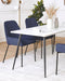 Set van 2 eetkamerstoelen LOVERNA Corduroy Donkerblauw