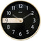 Versa Home - Zwarte wandklok 30,5 cm - moderne zwart met houten klok - wandklok zwart hout