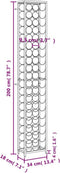 vidaXL - Wijnrek - voor - 57 - flessen - 34x18x200 - cm - smeedijzer - zwart