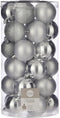 House of Seasons - Plastic Kerstballen Set - 30 stuks - Ø6 cm - Zilver