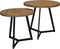 AnLi Style Bijzettafel set/2 rond/verbonden driepoot