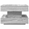 vidaXL - Salontafel - 360 - graden - draaibaar - 50x50x34,5cm - grijs - sonoma - eiken