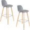Zuiver Albert Kuip Barkruk 75 cm Lichtgrijs - Set van 2