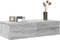 vidaXL - Wandschap - met - lades - 60x26,5x15 - cm - bewerkt - hout - grijs - sonoma