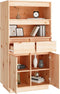 vidaXL - Hoge - kast - 60x40x116,5 - cm - massief - grenenhout