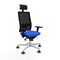 Bureaustoel met hoofdsteun Piqueras y Crespo 3D026G1 Blauw