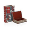 Decoratieve Doos Versa - Canvas Hout MDF - Blommor Boek - Multicolour (2 stuks)