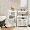 SoBuy BZR67-W - Badkamermeubel - Compacte Opbergkast met Wasmand - Wit