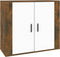 vidaXL - Dressoir - 80x33x70 - cm - bewerkt - hout - gerookt - eikenkleurig