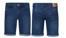 Petrol Industries Russel Denim Shorts - Korte Broek Heren - Regular Fit met Stretch - Dark Faded - Maat XXXL