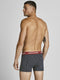 JACK&JONES JACPETER - 3-pack gestreepte heren onderbroek met logoband - Donkerblauw