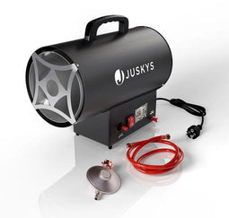 Juskys Gasheteluchtkanon - 10 kW - Piezo-ontsteking - Zwart