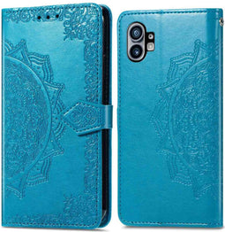 iMoshion Hoesje Geschikt voor Nothing Phone (1) Hoesje Met Pasjeshouder - iMoshion Mandala Bookcase - Turquoise
