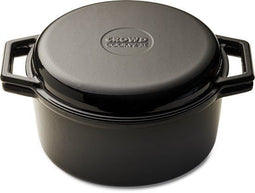 Tasman Dutch Oven en Grill - Gerecycled Gietijzer - Grilldeksel - Ø29 cm - Zwart