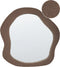 BLISMES - Wandspiegel - Bruin - 79 x 80 cm - Bouclé