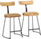 vidaXL - Barkrukken - 2 - st - 49x43x79 - cm - massief - mangohout