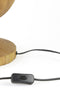 Light & Living Tafellamp Tomasso - Mangohout - 50cm - Mat Bruin - excl. kap