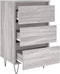 vidaXL - Nachtkastje - 40x35x69 - cm - bewerkt - hout - grijs - sonoma - eikenkleurig