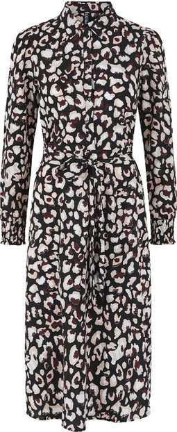 PIECES PCFALISHI LS MIDI SHIRT DRESS BF BC - Dames Jurk - Doorknoopmodel met ceintuur - Maat XS