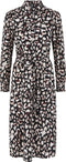 PIECES PCFALISHI LS MIDI SHIRT DRESS BF BC - Dames Jurk - Doorknoopmodel met ceintuur - Maat XS