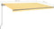 vidaXL - Luifel - vrijstaand - automatisch - 500x350 - cm - geel - en - wit