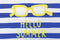 Beeztees Hello Summer - Koelmat - Zelfactiverend - Blauw/Wit - 100x60 cm
