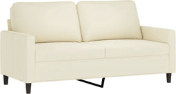vidaXL - Tweezitsbank - 140 - cm - fluweel - crèmekleurig