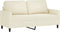 vidaXL - Tweezitsbank - 140 - cm - fluweel - crèmekleurig