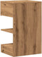 vidaXL - Nachtkastje - 40x35x65 - cm - bewerkt - hout - artisanaal - eikenkleur
