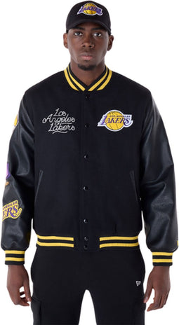 New Era - LA Lakers - NBA Patch Black Varsity Jacket