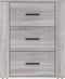 vidaXL - Nachtkastje - 50x36x60 - cm - bewerkt - hout - grijs - sonoma - eikenkleurig