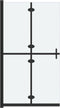 vidaXL - Inloopdouchewand - inklapbaar - 110x190 - cm - ESG-glas - mat