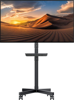 Maclean MC-949 - TV-standaard op wielen - Geschikt voor 32-55 inch VESA 400x400 max. 25 kg - zwart