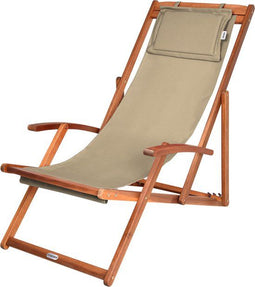 Casaria Ligstoel - Opvouwbaar tot 160kg - Beige