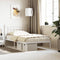 vidaXL - Bedframe - met - hoofdbord - metaal - wit - 107x203 - cm