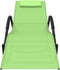 vidaXL - Ligbed - schommelend - staal - en - textileen - groen