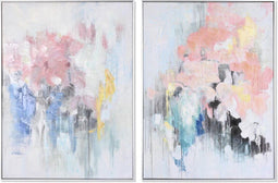 Schilderij DKD Home Decor 60 x 3,5 x 80 cm Abstract 60 x 3 x 80 cm Stads (2 Stuks)