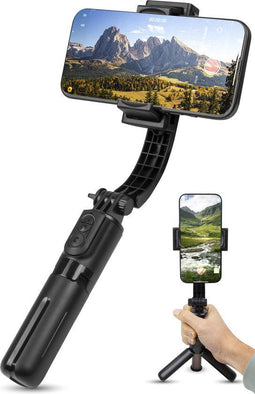Nuvance Gimbal Stabilisator - Selfiestick - 1-assige stabilisatie - met statief en afstandsbediening
