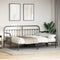 vidaXL - Bedframe - met - Uitschuifbed - - - Zwart, - 80x200 - cm, - Staal