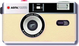 AgfaPhoto - Appareil Photo Analogique Réutilisable - Finition Beige Classique - Idéal pour Immortaliser des Moments Intemporels