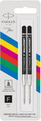 Parker Eco vulling voor balpen, fijn, zwart, blister van 2 stuks