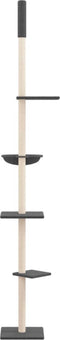 vidaXL - Kattenmeubel - vloer - tot - plafond - 263,5-289,5 - cm - donkergrijs