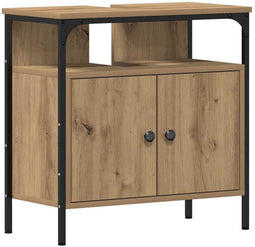 vidaXL - Wastafelkast - 60x30x60 - cm - spaanplaat - ambachtelijk - eikenkleurig