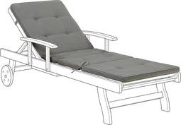 TOSCANA - Tuinkussen - Grijs - 188 x 59 cm - Polyester